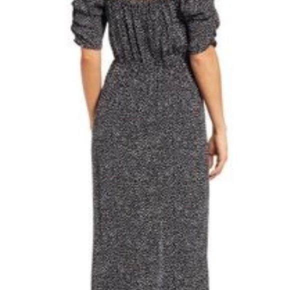 Nordstrom Dot Print Front Slit Dress - Picture 2 of 5